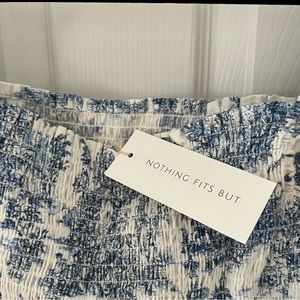 Nothing Fits But Maternity Dress. Blue Toile. Size M. NWT!